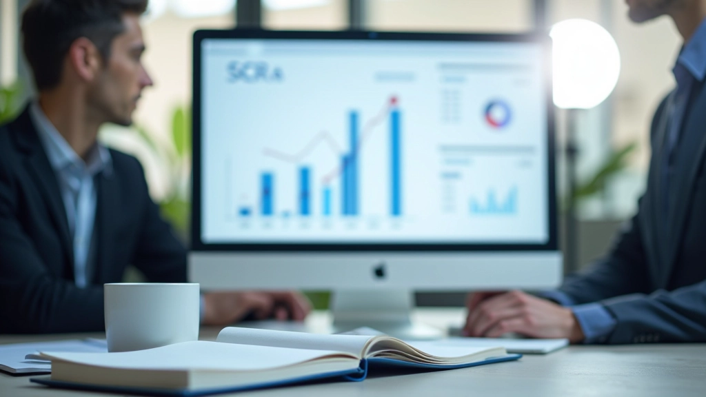 Graphique de croissance financière avec courbes ascendantes et indicateurs d'augmentation de valeur