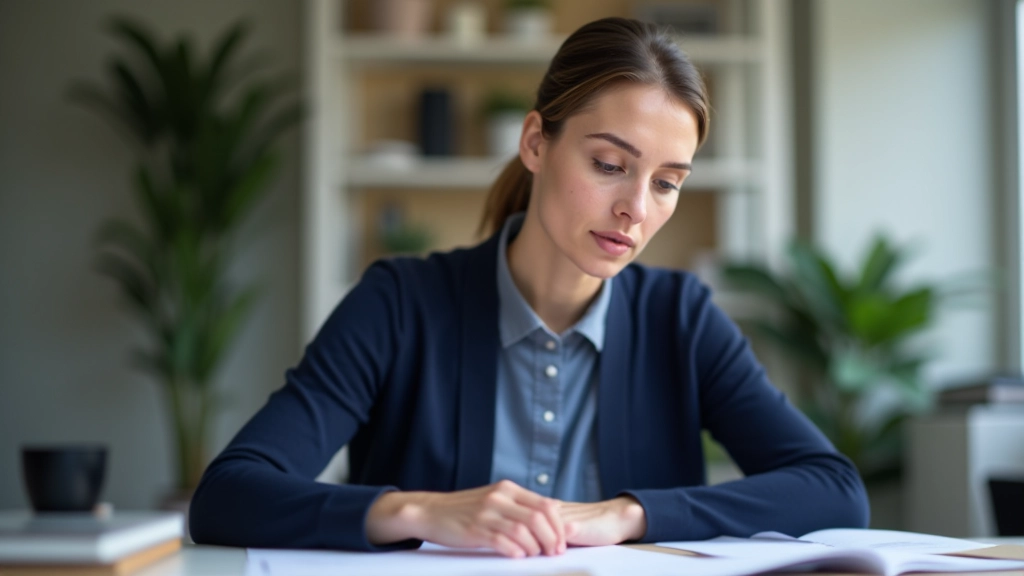 Personne consultant des documents d'investissement et comparant différentes options de placement immobilier